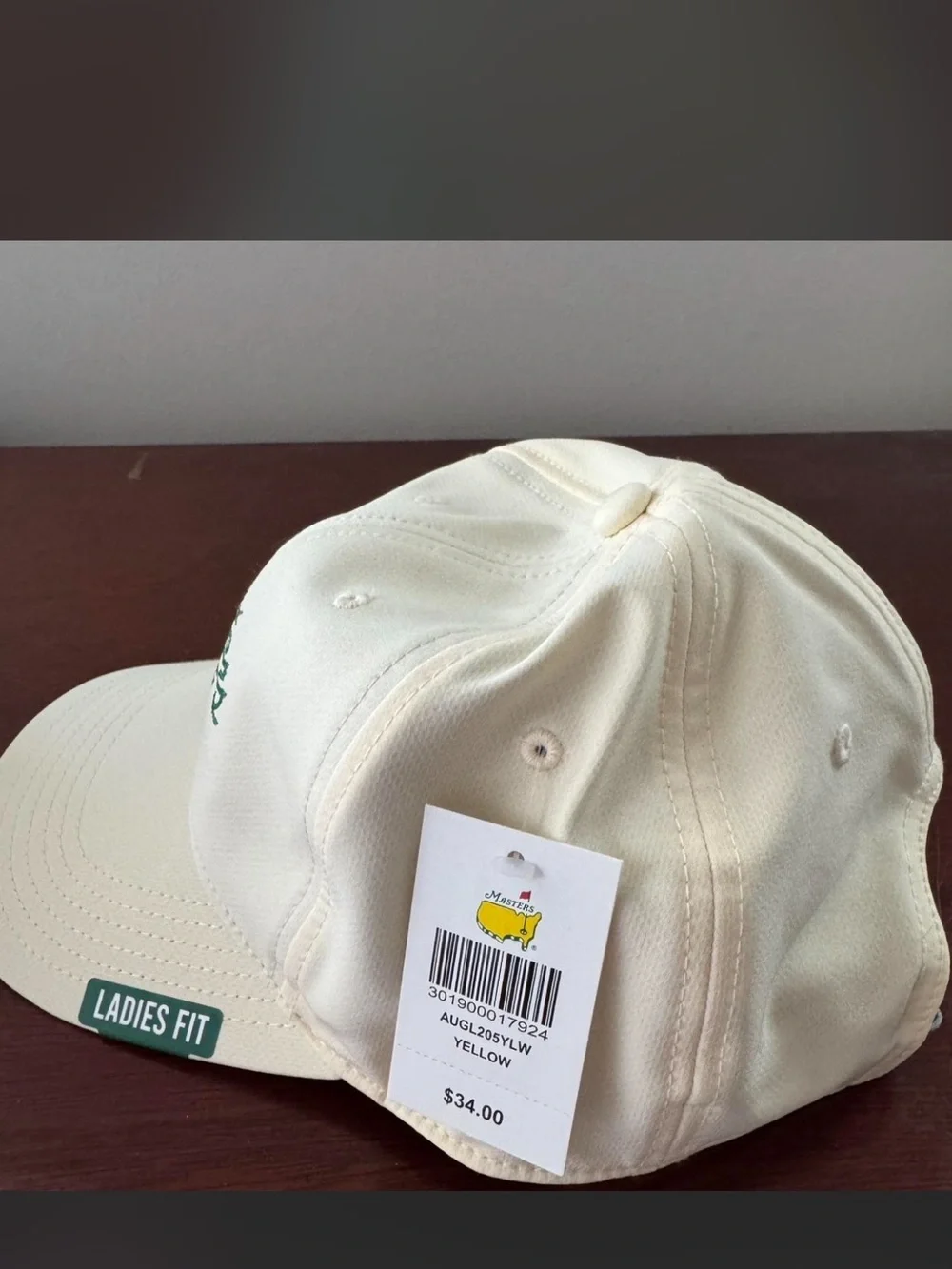 Masters 2026 Baseball Cap - Pale Yellow with Green Embroidery